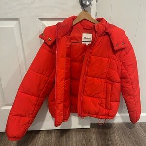 Madewell Women's Modular Quilted Crop Puffer Jacket size small